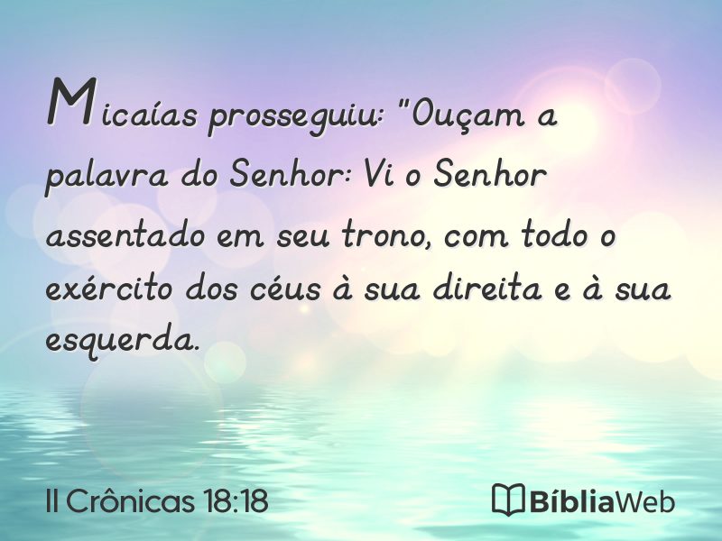 II Crônicas 18:18 em imagem para compartilhar