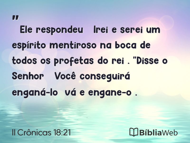II Crônicas 18:21 em imagem para compartilhar