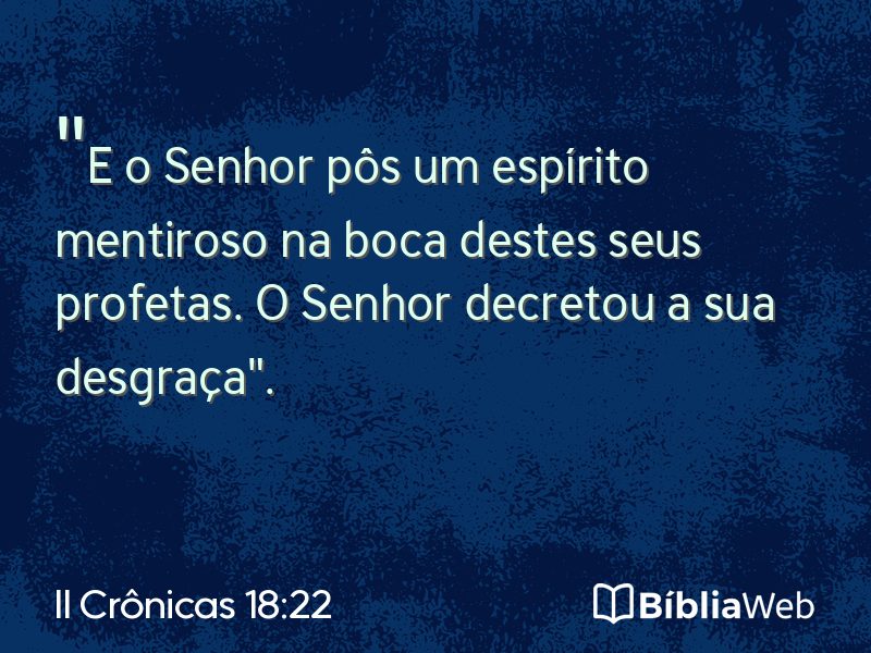 II Crônicas 18:22 em imagem para compartilhar