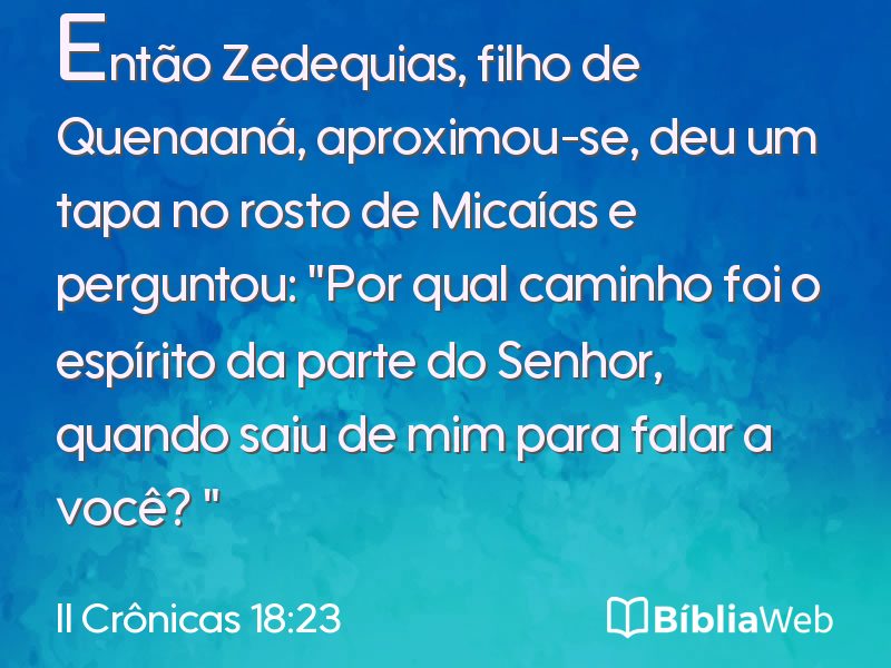 II Crônicas 18:23 em imagem para compartilhar