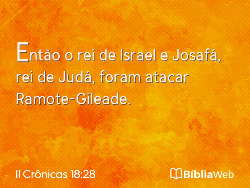 II Crônicas 18:28 em imagem para compartilhar