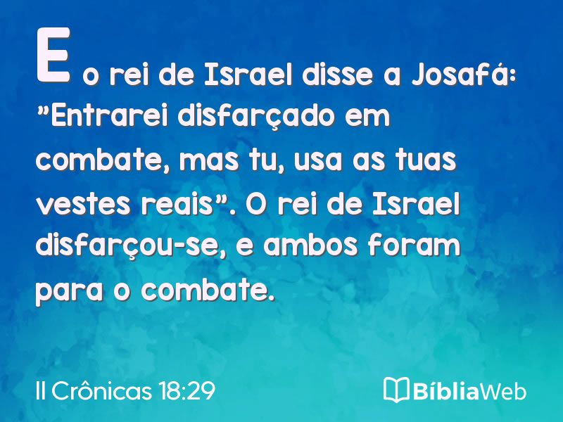 II Crônicas 18:29 em imagem para compartilhar