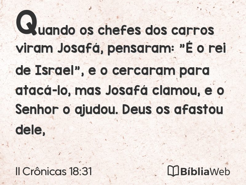 II Crônicas 18:31 em imagem para compartilhar