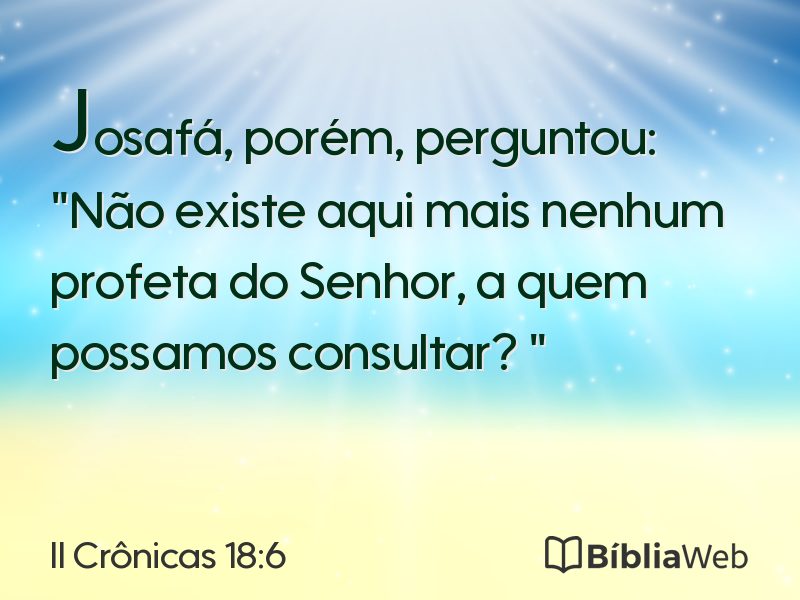 II Crônicas 18:6 em imagem para compartilhar