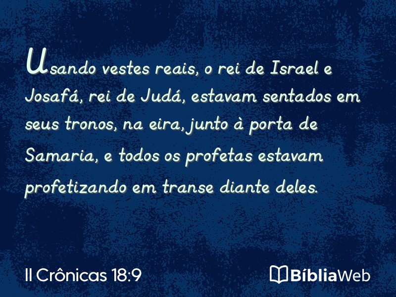 II Crônicas 18:9 em imagem para compartilhar