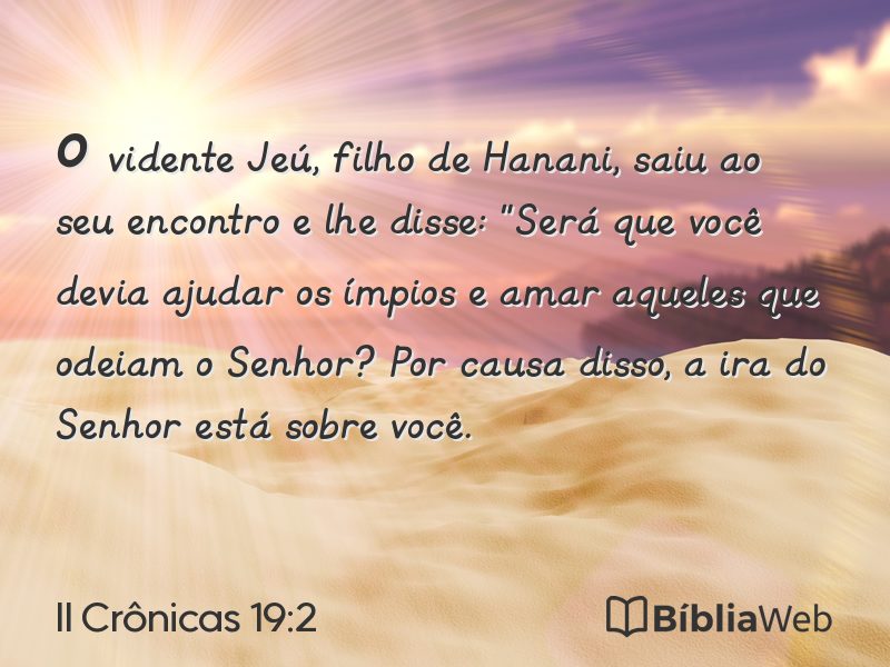 II Crônicas 19:2 em imagem para compartilhar