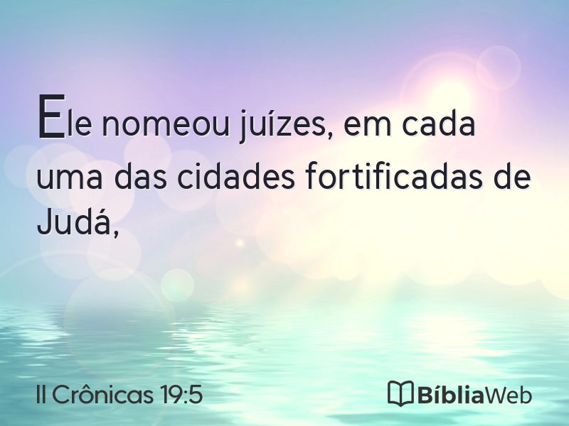II Crônicas 19:5 em imagem para compartilhar