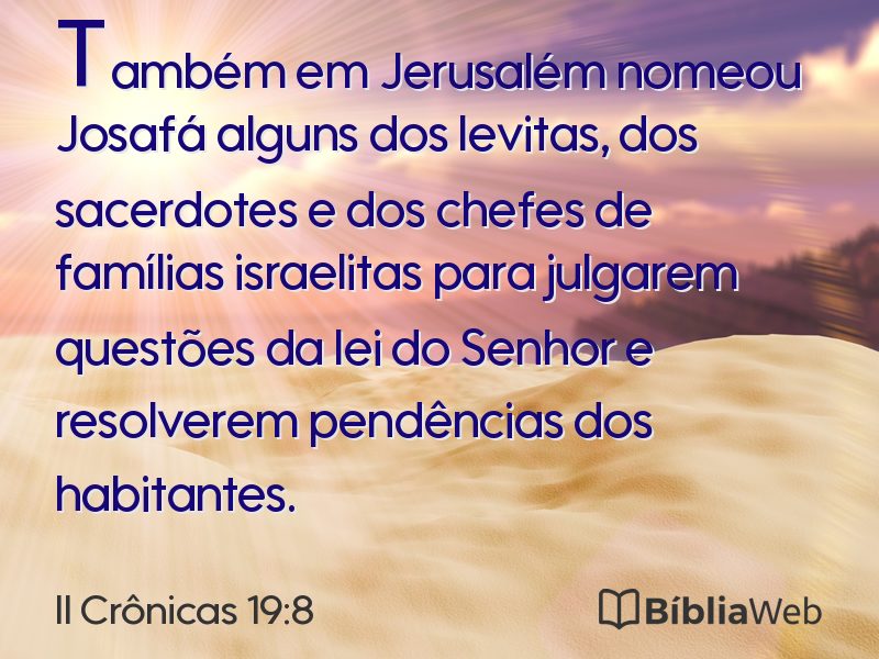 II Crônicas 19:8 em imagem para compartilhar