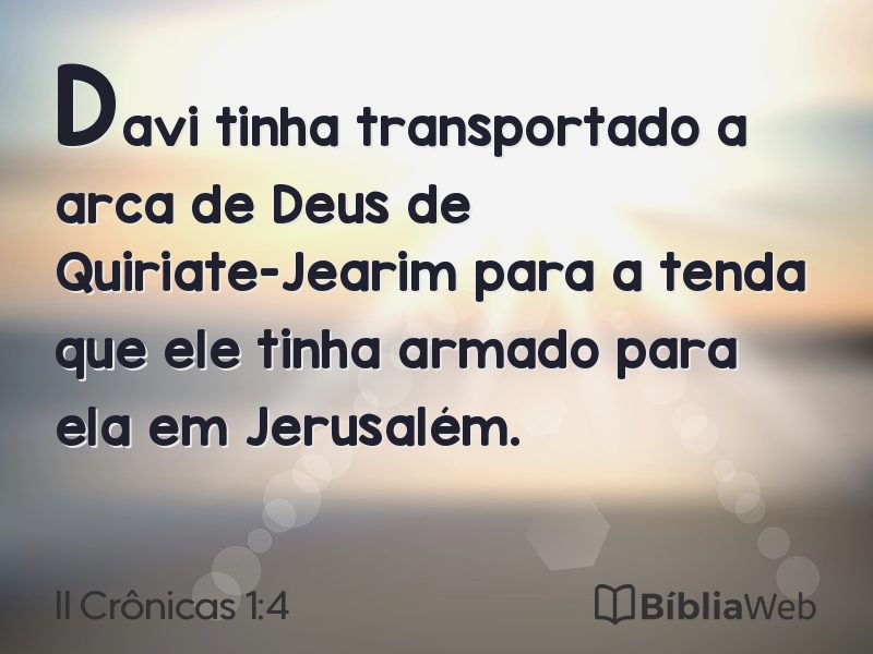 II Crônicas 1:4 em imagem para compartilhar
