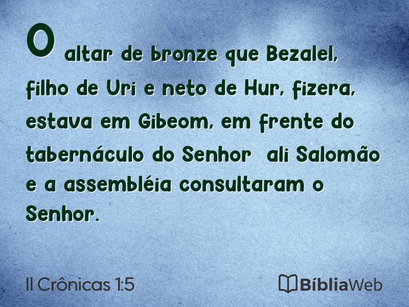 II Crônicas 1:5 em imagem para compartilhar