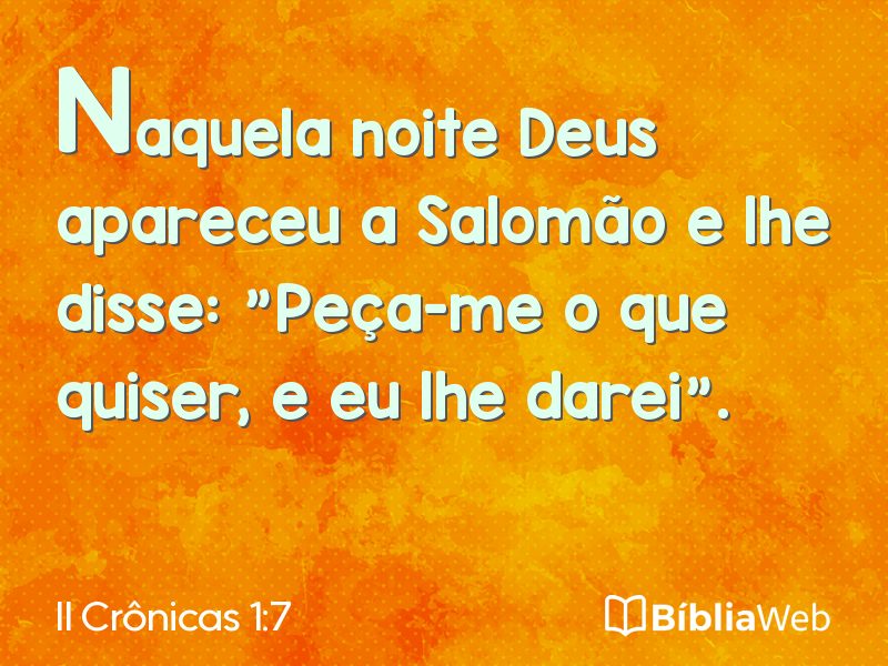 II Crônicas 1:7 em imagem para compartilhar