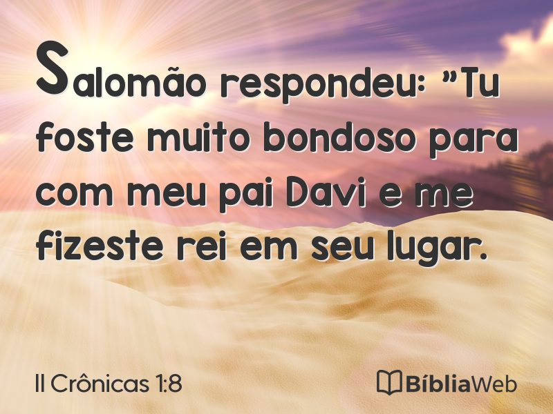 II Crônicas 1:8 em imagem para compartilhar