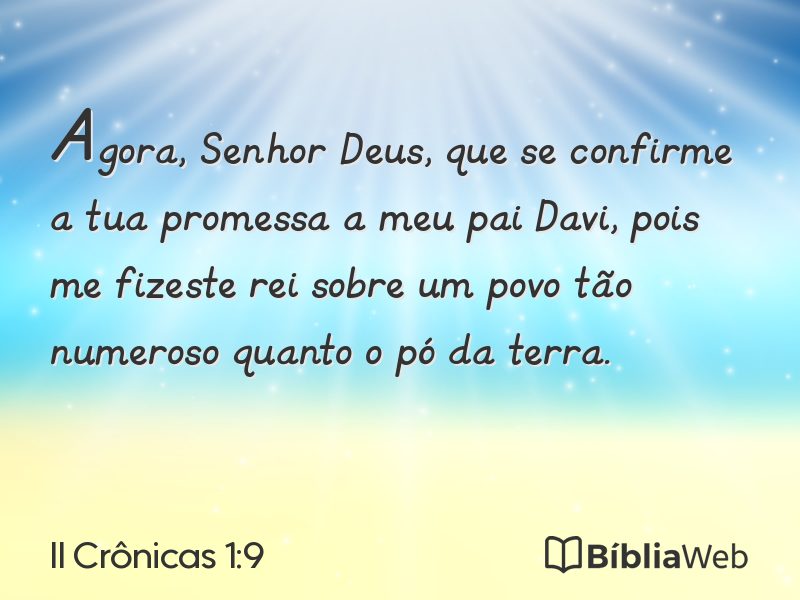 II Crônicas 1:9 em imagem para compartilhar