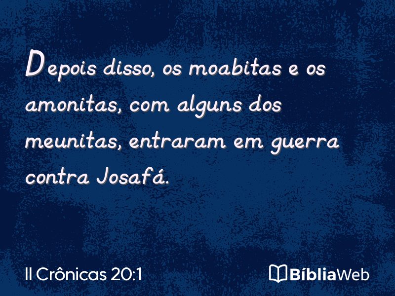 II Crônicas 20:1 em imagem para compartilhar