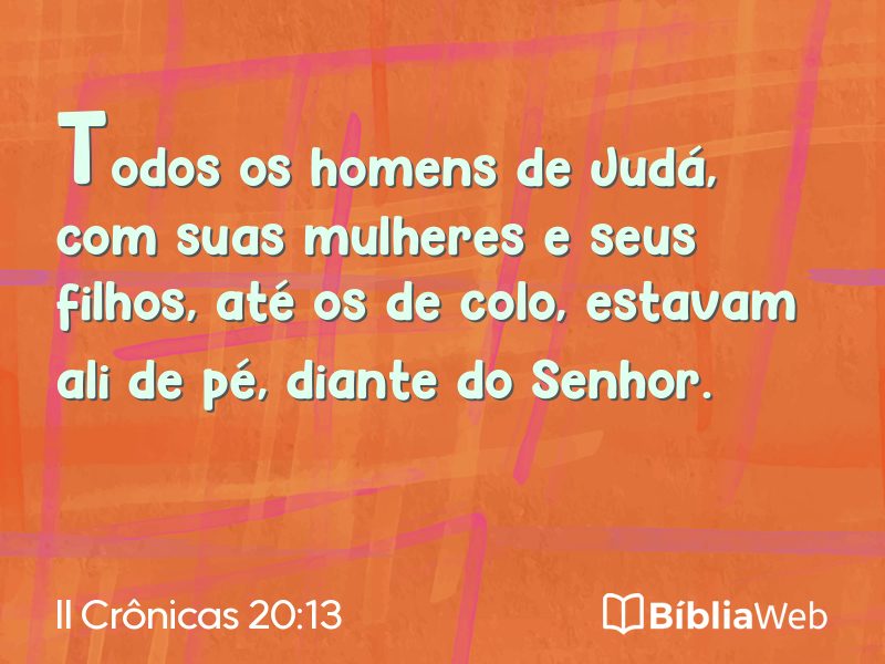 II Crônicas 20:13 em imagem para compartilhar