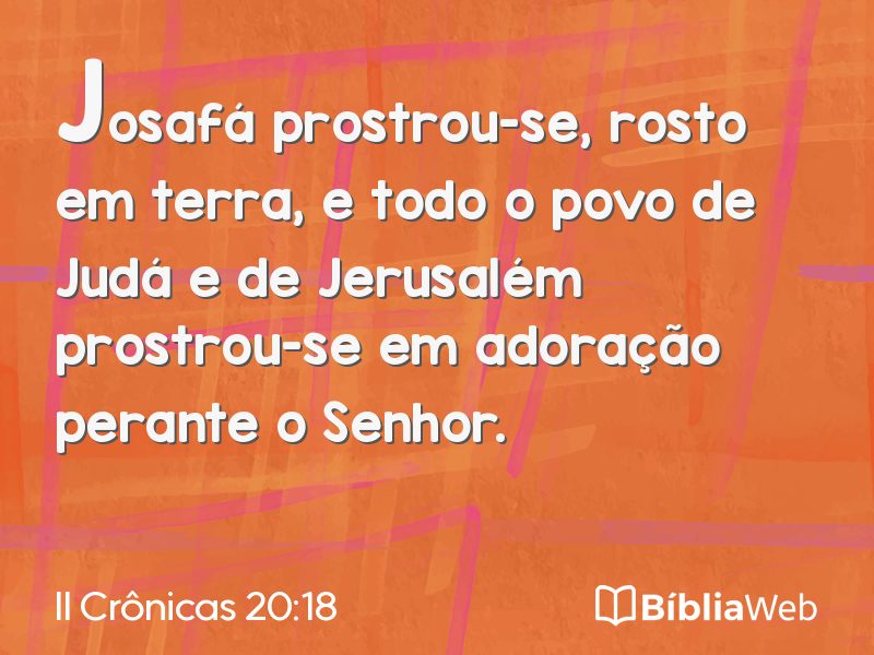 II Crônicas 20:18 em imagem para compartilhar