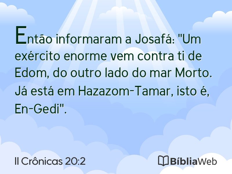 II Crônicas 20:2 em imagem para compartilhar