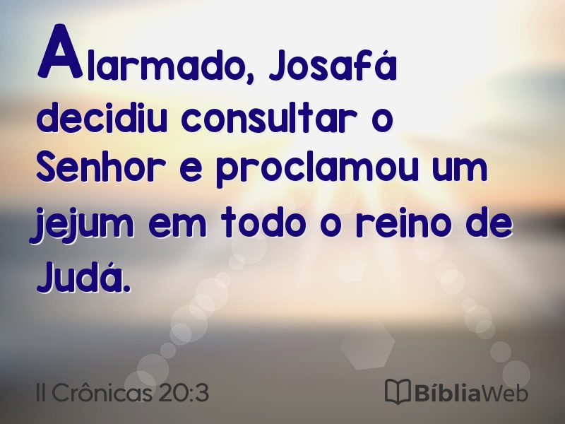 II Crônicas 20:3 em imagem para compartilhar