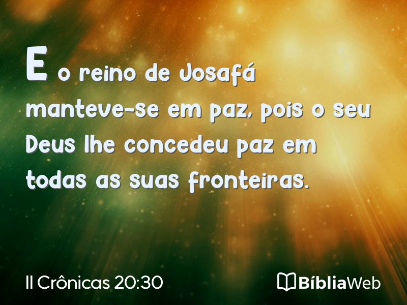 II Crônicas 20:30 em imagem para compartilhar