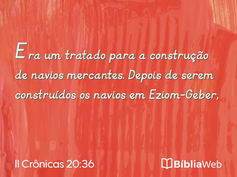 II Crônicas 20:36 em imagem para compartilhar