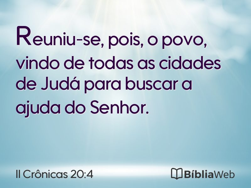 II Crônicas 20:4 em imagem para compartilhar
