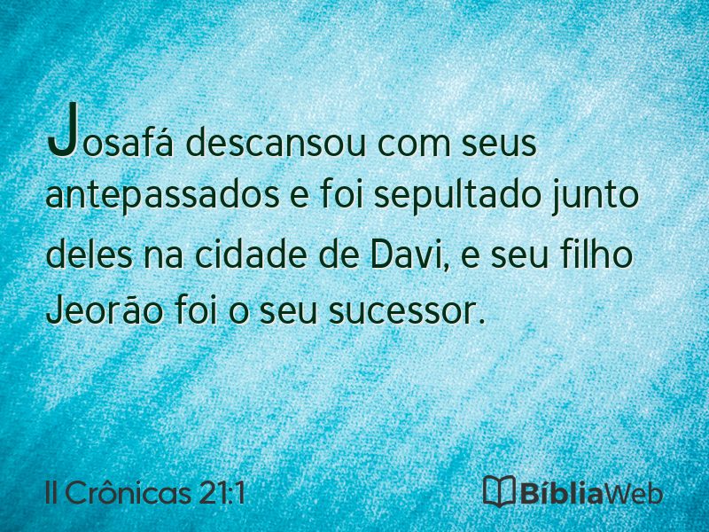 II Crônicas 21:1 em imagem para compartilhar