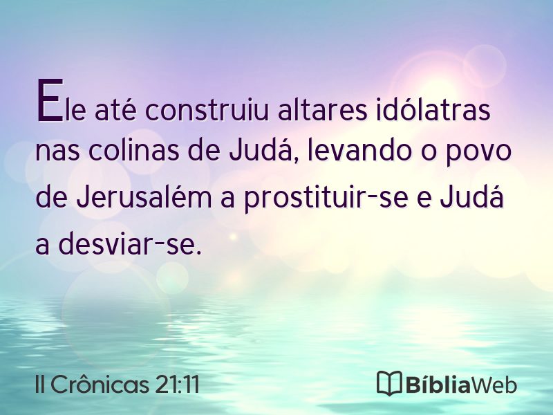II Crônicas 21:11 em imagem para compartilhar