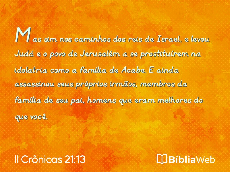 II Crônicas 21:13 em imagem para compartilhar