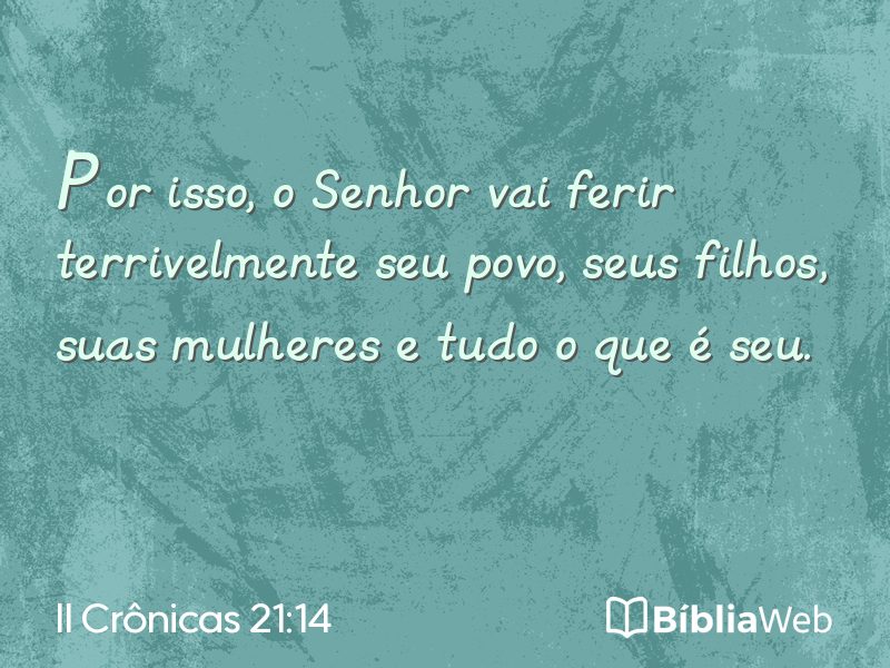 II Crônicas 21:14 em imagem para compartilhar