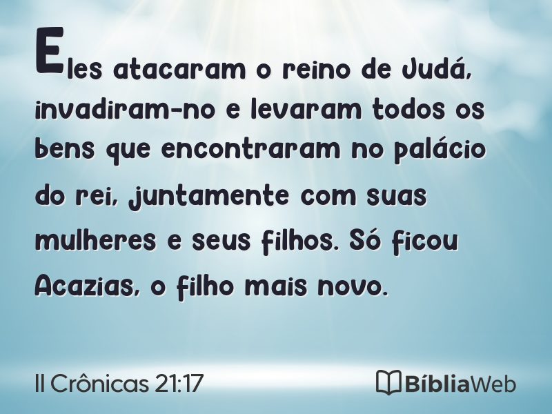 II Crônicas 21:17 em imagem para compartilhar