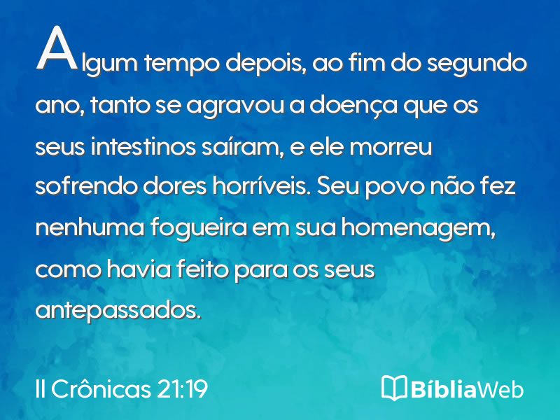 II Crônicas 21:19 em imagem para compartilhar