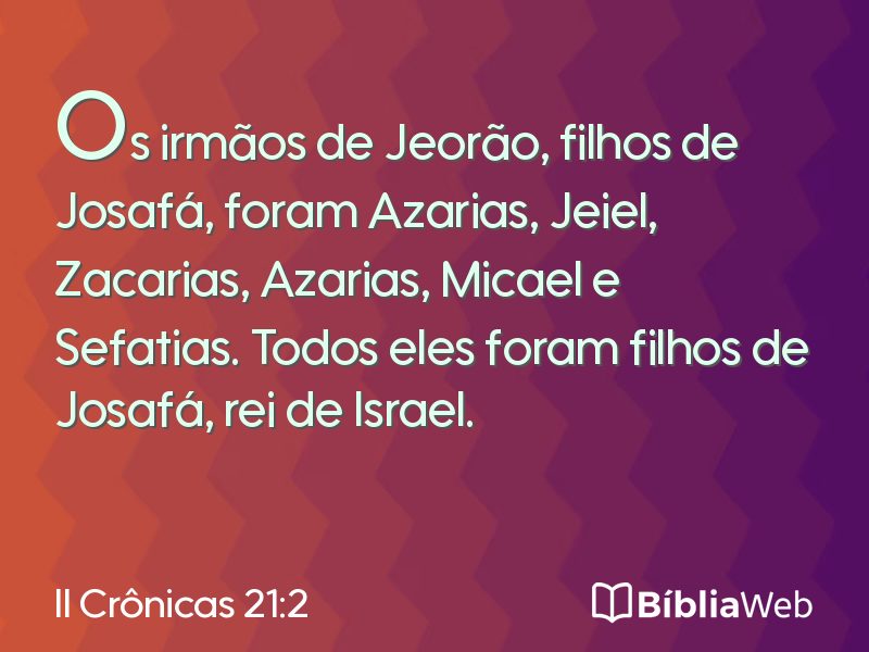 II Crônicas 21:2 em imagem para compartilhar
