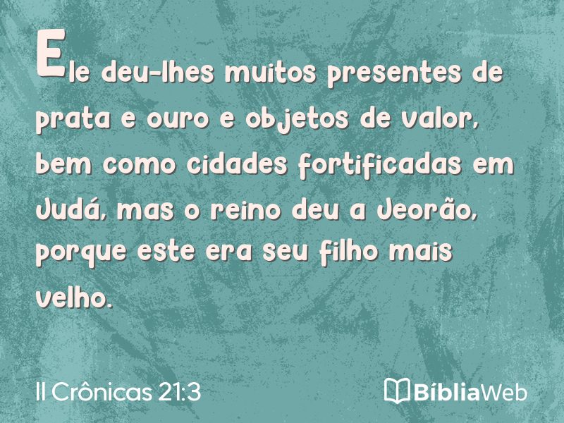 II Crônicas 21:3 em imagem para compartilhar