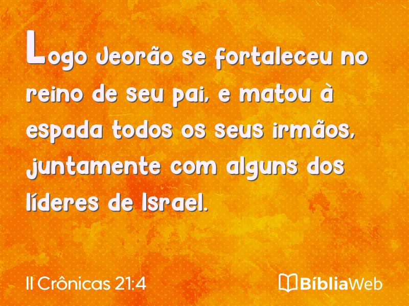 II Crônicas 21:4 em imagem para compartilhar