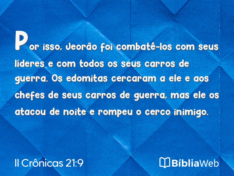 II Crônicas 21:9 em imagem para compartilhar