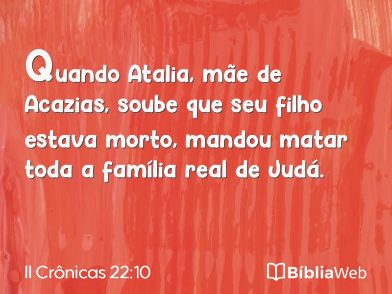 II Crônicas 22:10 em imagem para compartilhar