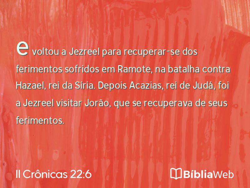 II Crônicas 22:6 em imagem para compartilhar