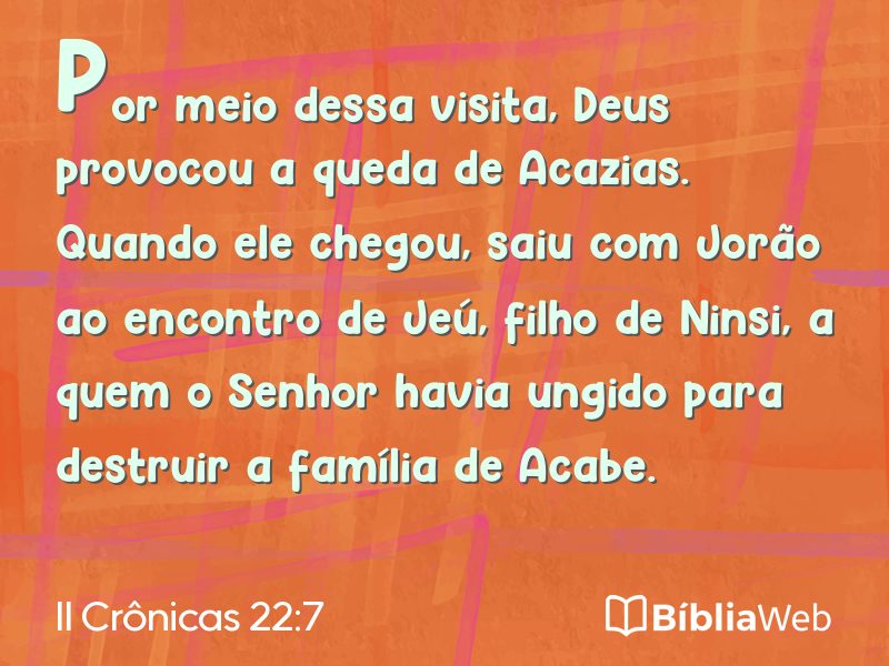 II Crônicas 22:7 em imagem para compartilhar