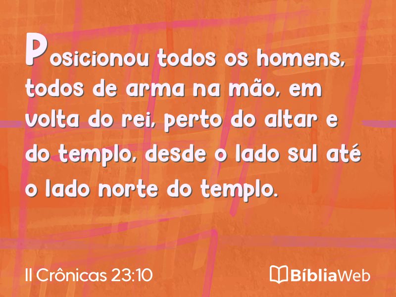 II Crônicas 23:10 em imagem para compartilhar
