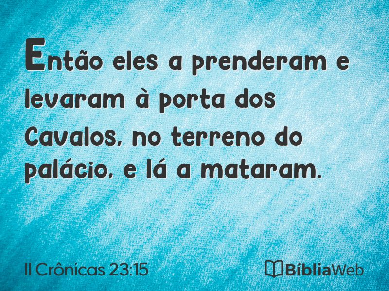 II Crônicas 23:15 em imagem para compartilhar