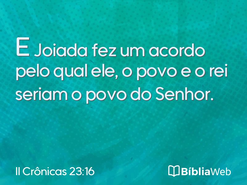 II Crônicas 23:16 em imagem para compartilhar