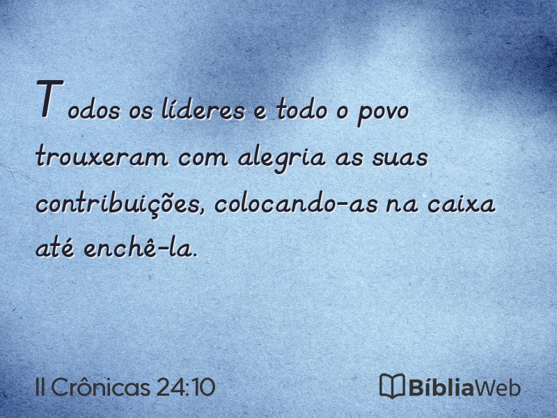II Crônicas 24:10 em imagem para compartilhar