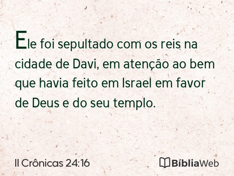II Crônicas 24:16 em imagem para compartilhar