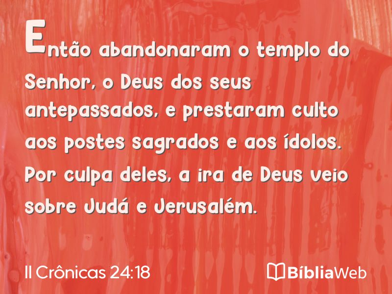 II Crônicas 24:18 em imagem para compartilhar