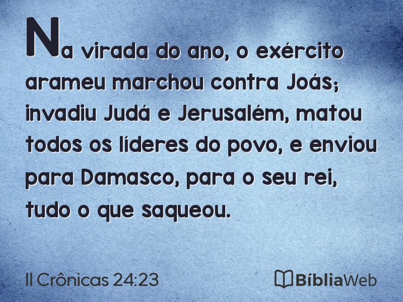 II Crônicas 24:23 em imagem para compartilhar