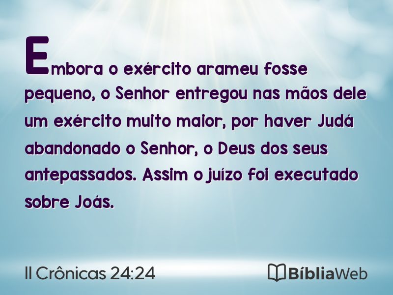 II Crônicas 24:24 em imagem para compartilhar