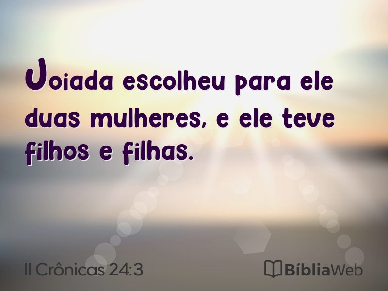 II Crônicas 24:3 em imagem para compartilhar