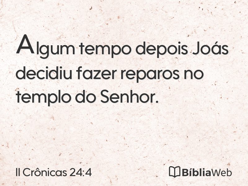 II Crônicas 24:4 em imagem para compartilhar