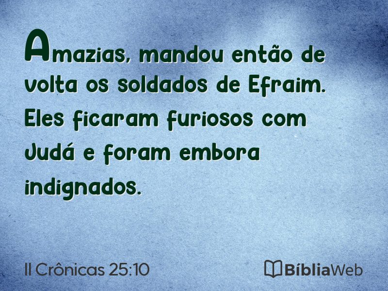 II Crônicas 25:10 em imagem para compartilhar