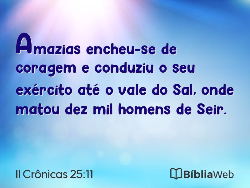II Crônicas 25:11 em imagem para compartilhar
